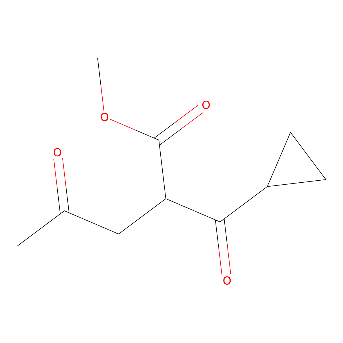 Methyl 2-cyclopropanecarbonyl-4-oxopentanoate molecular structure, CAS 2138013-92-8