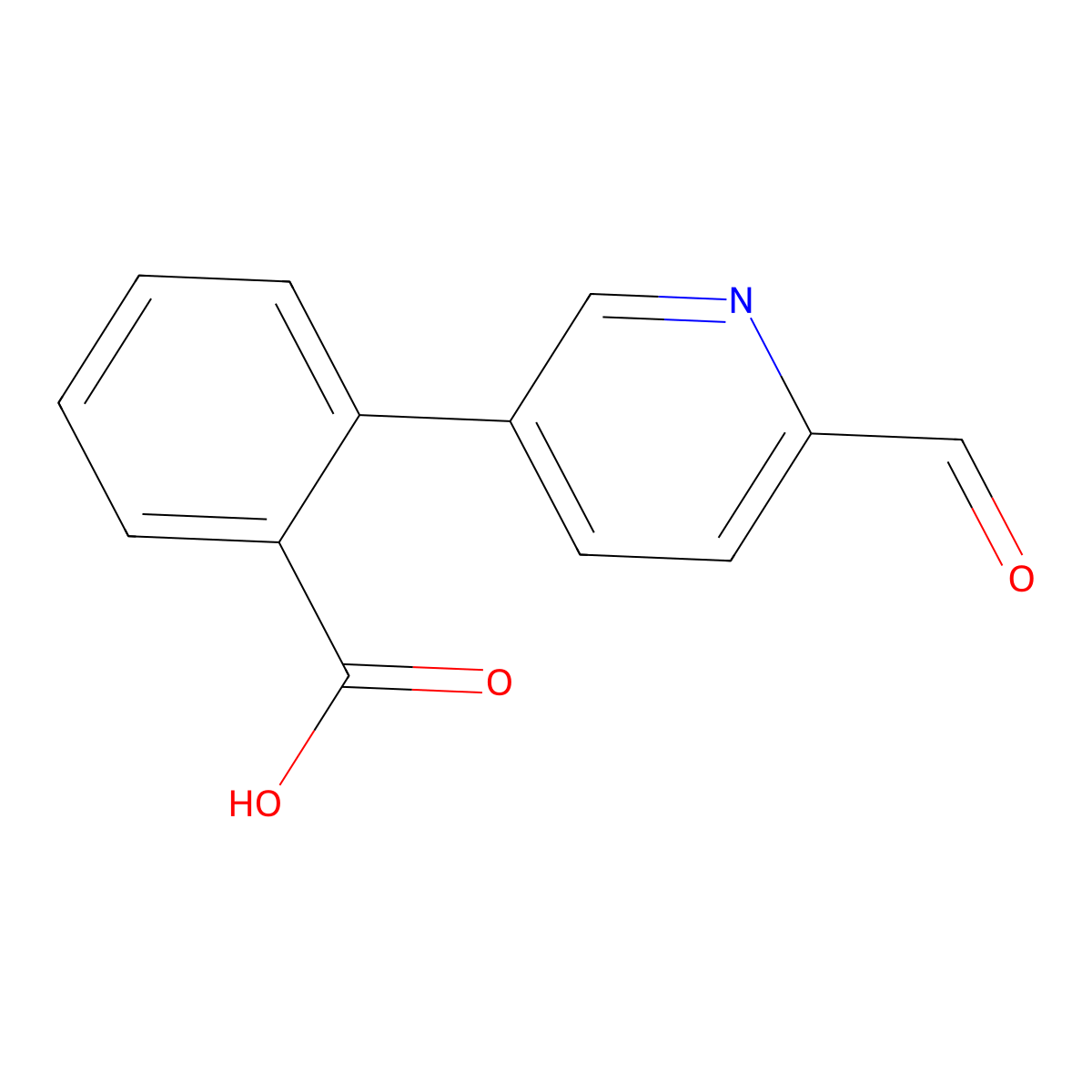 2-(6-Formylpyridin-3-yl)benzoic acid molecular structure, CAS 2138014-14-7