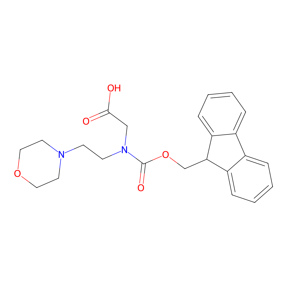2-({[(9H-fluoren-9-yl)methoxy]carbonyl}[2-(morpholin-4-yl)ethyl]amino)acetic acid molecular structure, CAS 2138014-41-0
