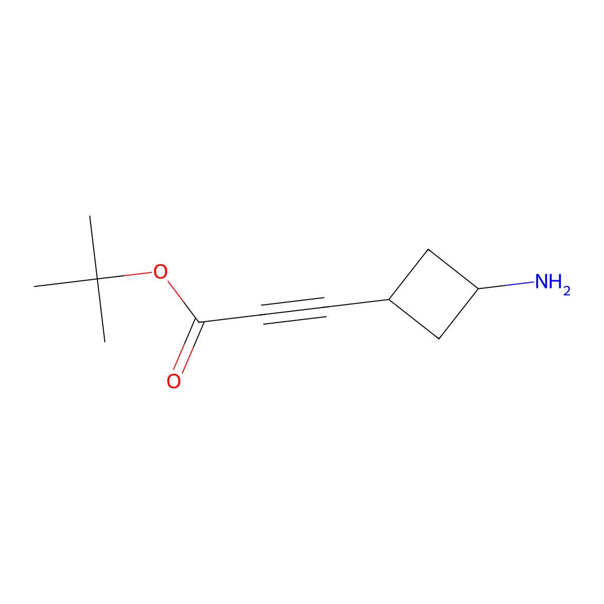 Tert-butyl 3-(3-aminocyclobutyl)prop-2-ynoate molecular structure, CAS 2138016-66-5