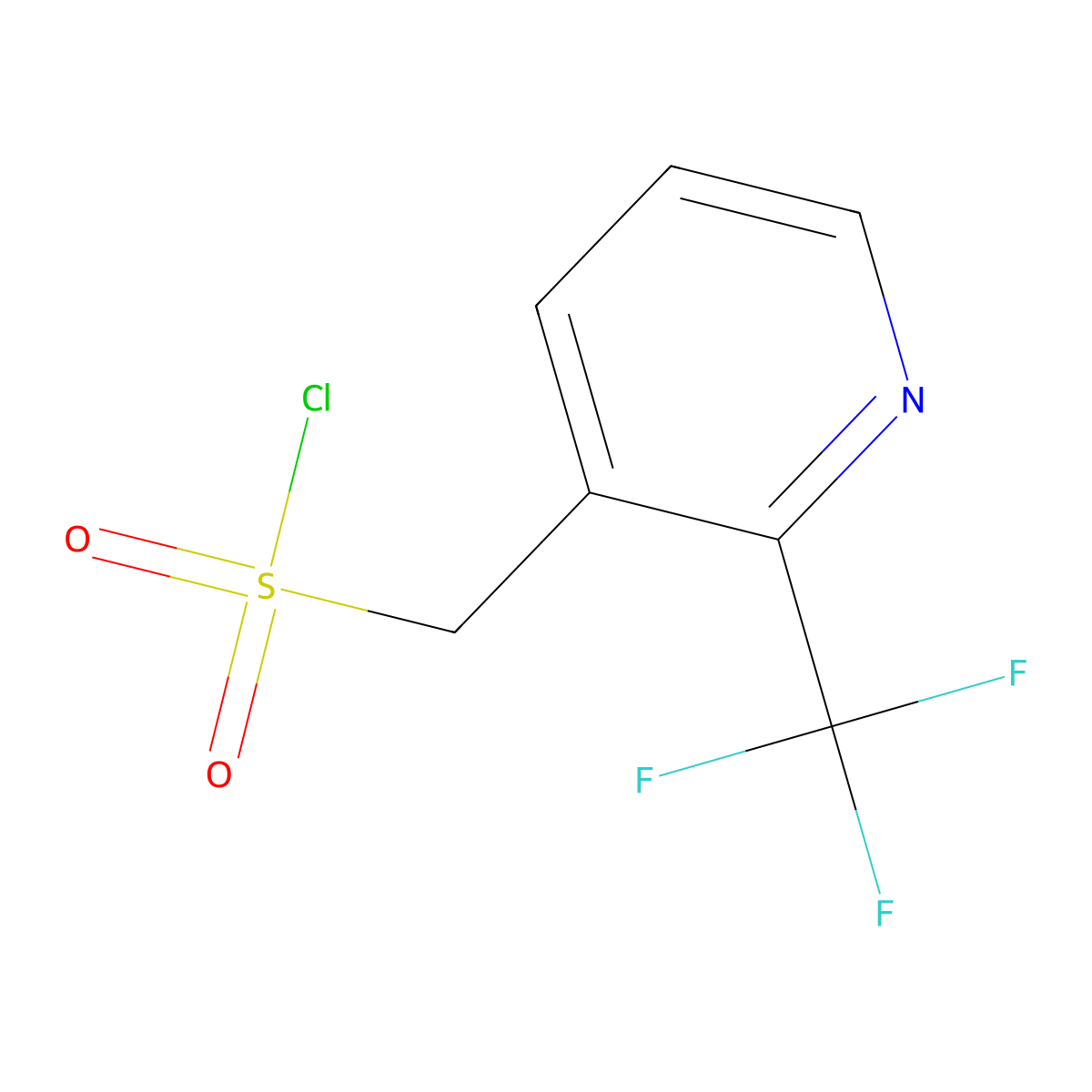 [2-(Trifluoromethyl)pyridin-3-yl]methanesulfonyl chloride molecular structure, CAS 2138017-49-7