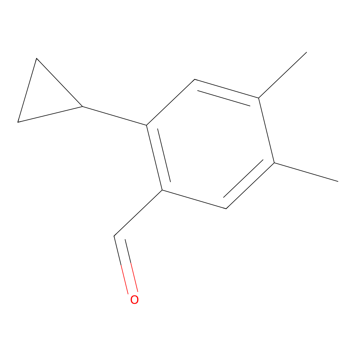 2-Cyclopropyl-4,5-dimethylbenzaldehyde molecular structure, CAS 2138019-74-4