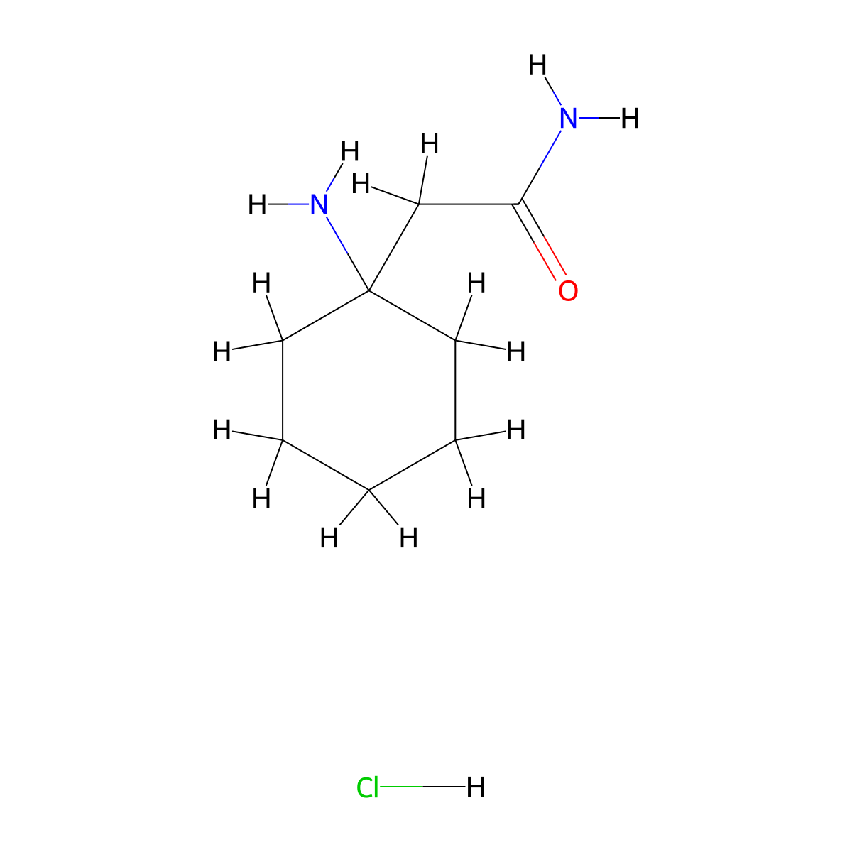 2-(1-Aminocyclohexyl)acetamide hydrochloride molecular structure, CAS 2138020-85-4