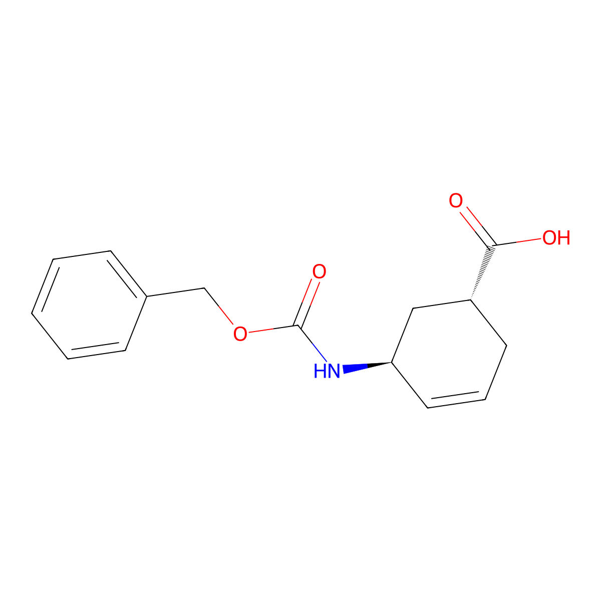 rac-(1R,5S)-5-{[(benzyloxy)carbonyl]amino}cyclohex-3-ene-1-carboxylic acid molecular structure, CAS 2138022-20-3