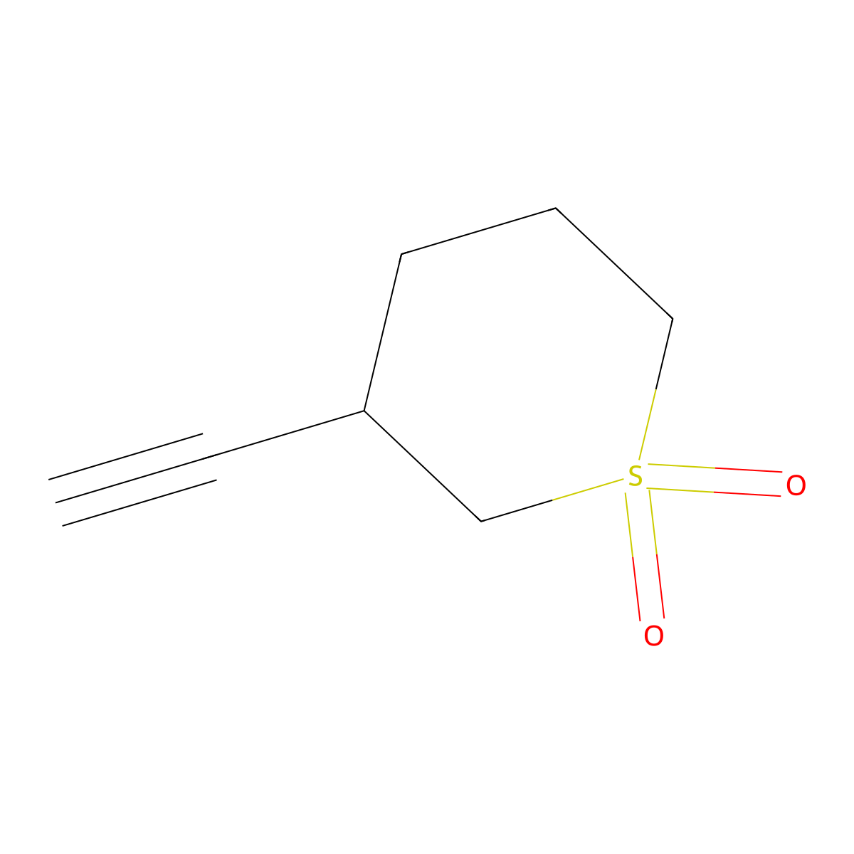 3-Ethynylthiane 1,1-dioxide molecular structure, CAS 2138022-33-8