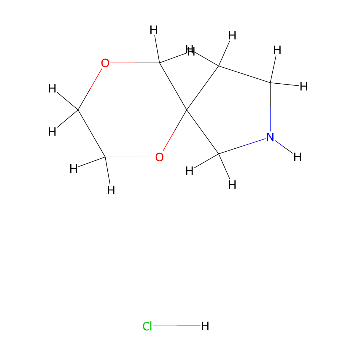 6,9-Dioxa-2-azaspiro[4.5]decane hydrochloride molecular structure, CAS 2138024-11-8