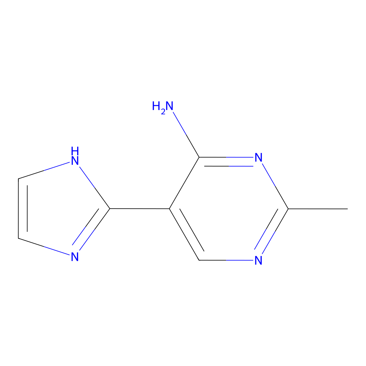 5-(1H-imidazol-2-yl)-2-methylpyrimidin-4-amine molecular structure, CAS 2138025-40-6