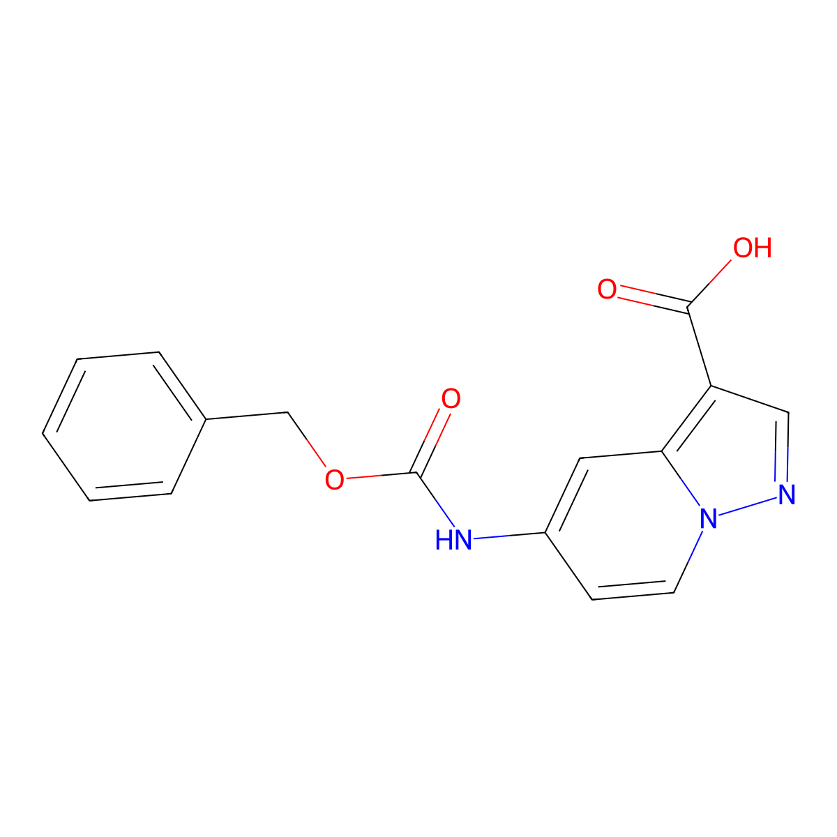5-{[(Benzyloxy)carbonyl]amino}pyrazolo[1,5-a]pyridine-3-carboxylic acid molecular structure, CAS 2138025-62-2