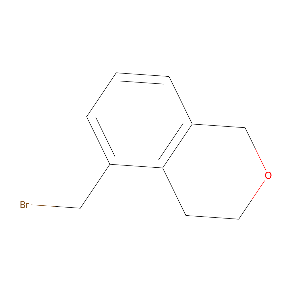 5-(bromomethyl)-3,4-dihydro-1H-2-benzopyran molecular structure, CAS 2138026-85-2