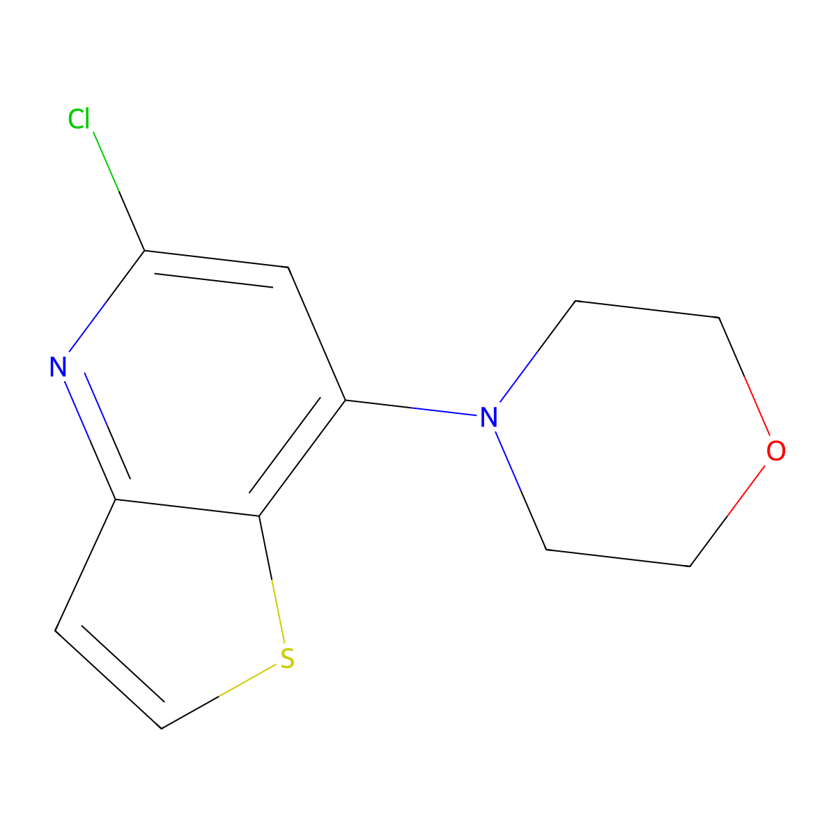 4-{5-Chlorothieno[3,2-b]pyridin-7-yl}morpholine molecular structure, CAS 2138027-36-6