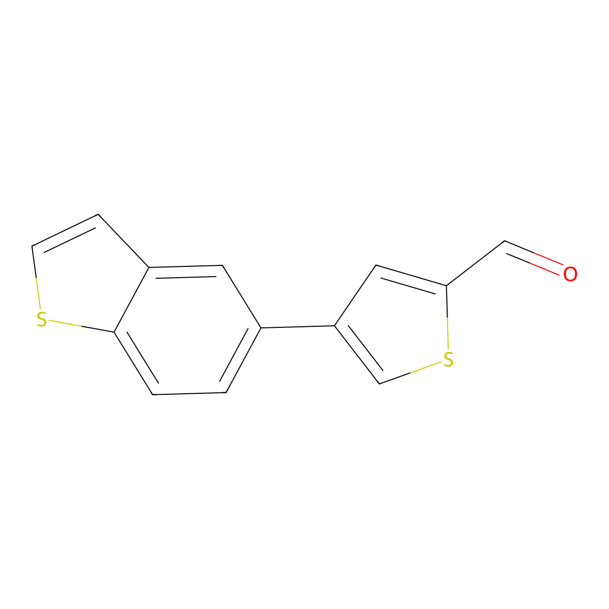 4-(1-Benzothiophen-5-yl)thiophene-2-carbaldehyde molecular structure, CAS 2138028-13-2