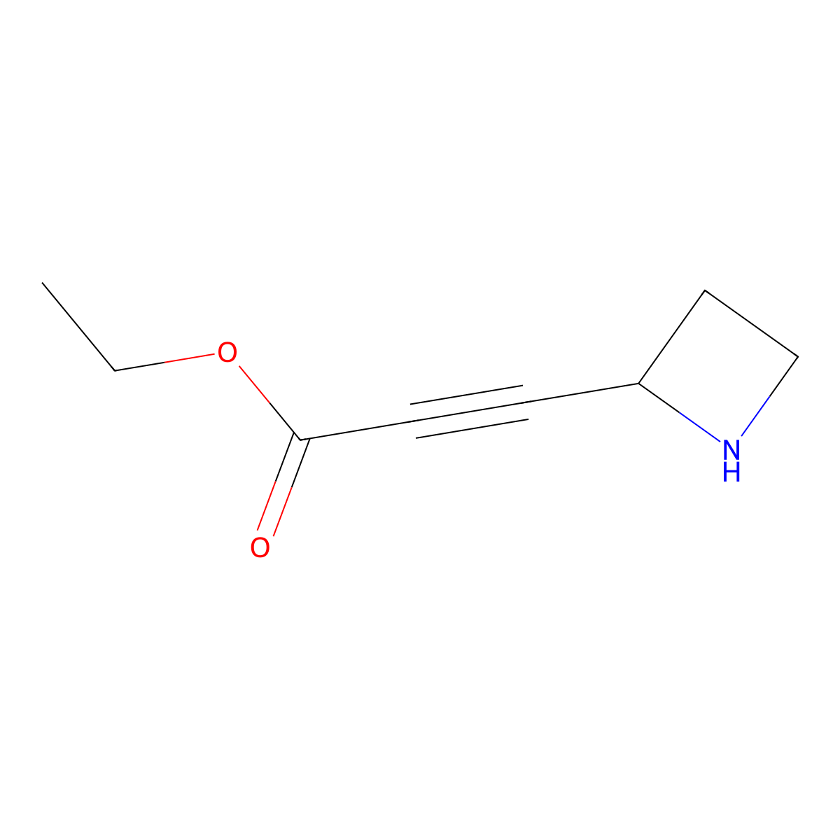 Ethyl 3-(azetidin-2-yl)prop-2-ynoate molecular structure, CAS 2138031-29-3