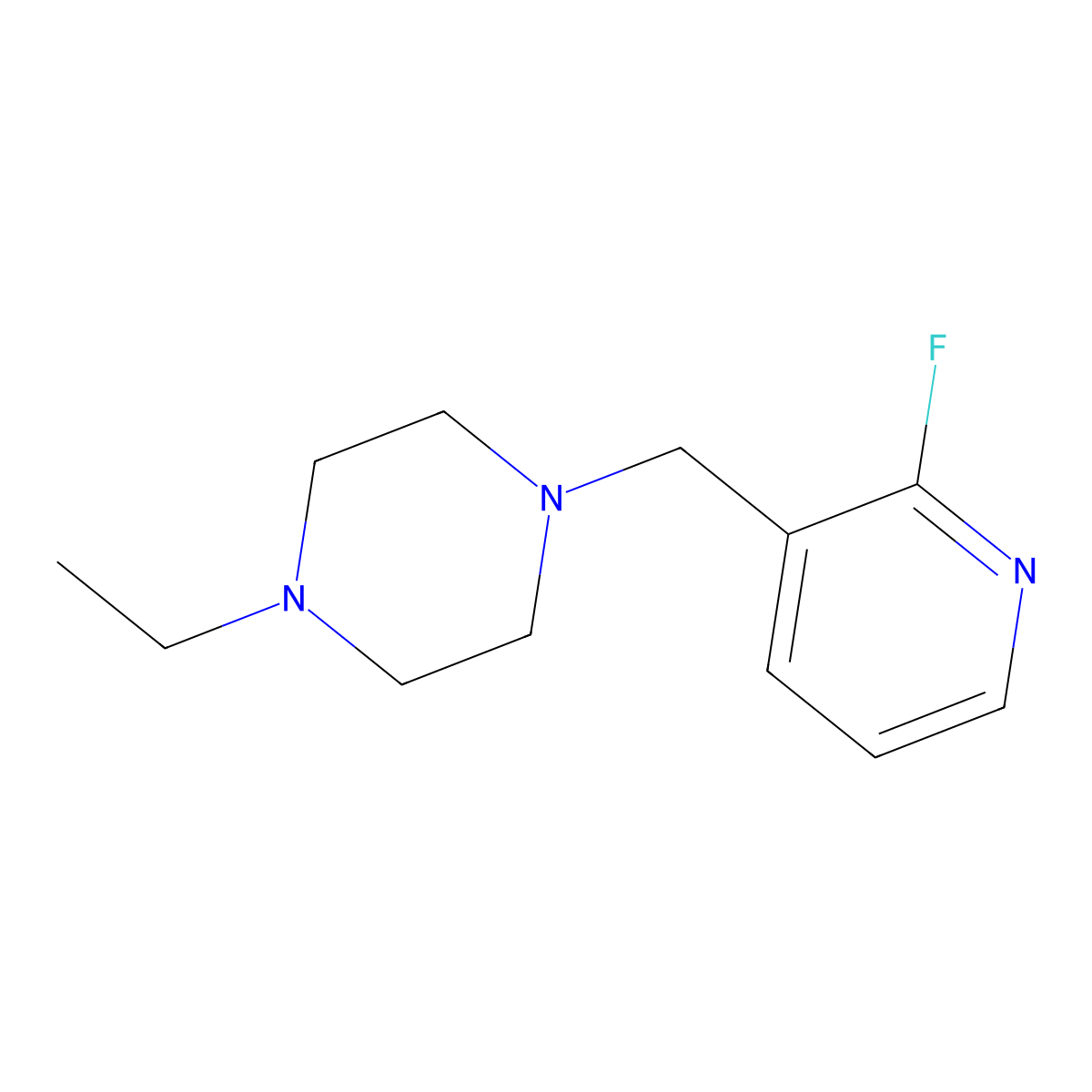 1-Ethyl-4-[(2-fluoropyridin-3-yl)methyl]piperazine molecular structure, CAS 2138031-52-2
