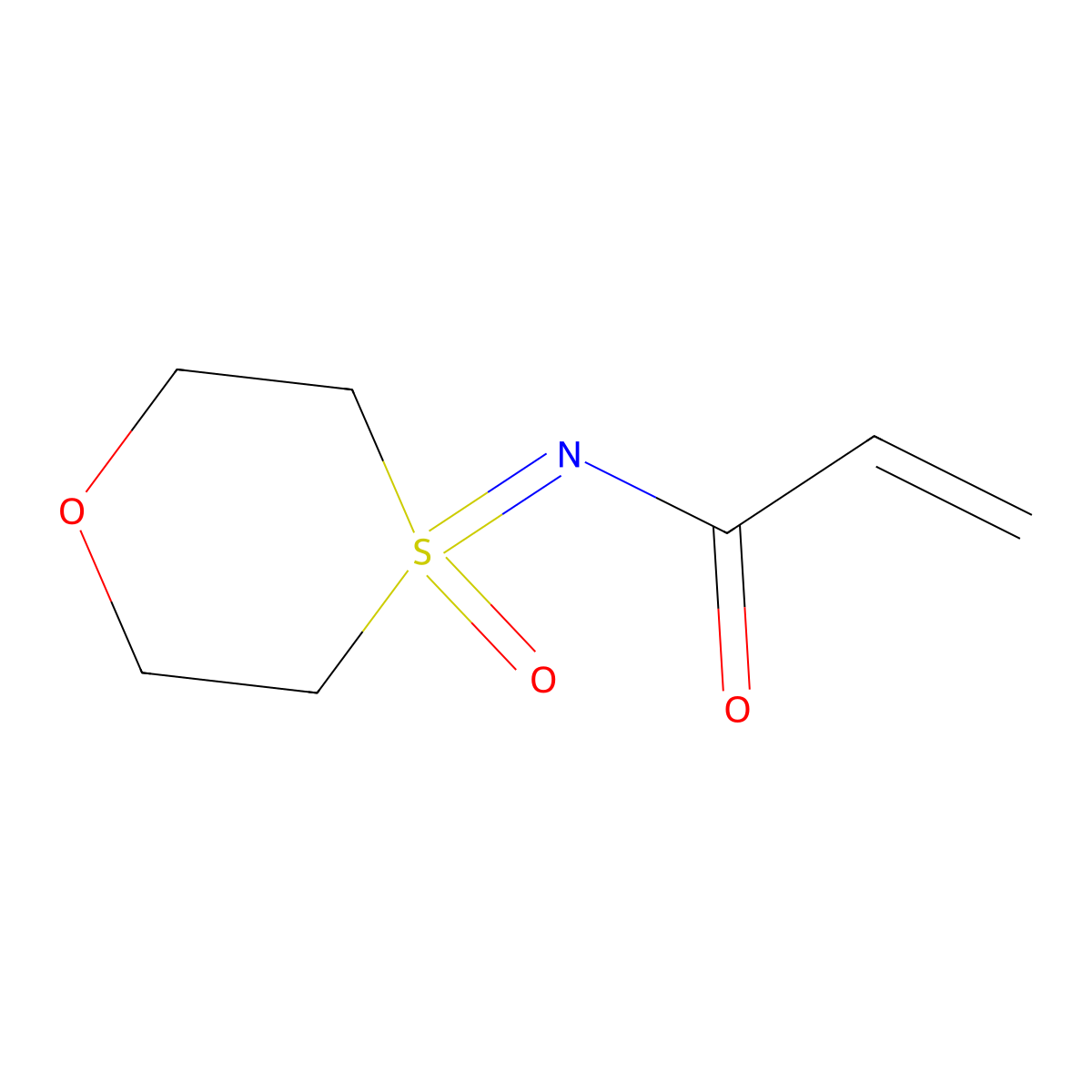 N-(4-oxo-1,4lambda6-oxathian-4-ylidene)prop-2-enamide molecular structure, CAS 2138032-12-7