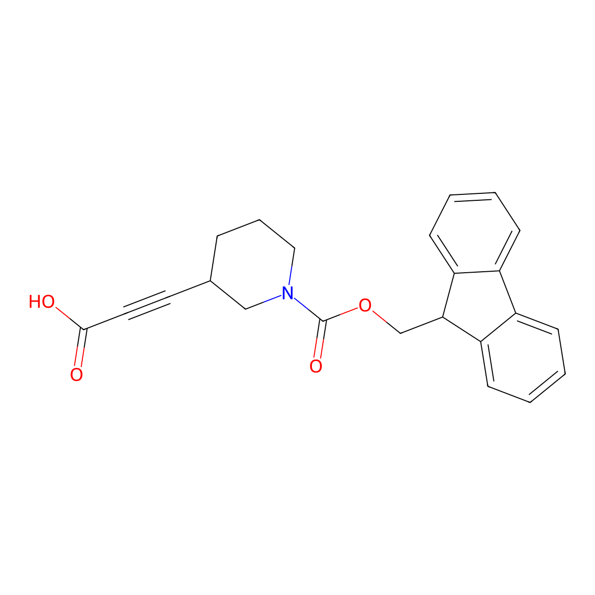 3-(1-{[(9H-fluoren-9-yl)methoxy]carbonyl}piperidin-3-yl)prop-2-ynoic acid molecular structure, CAS 2138033-46-0