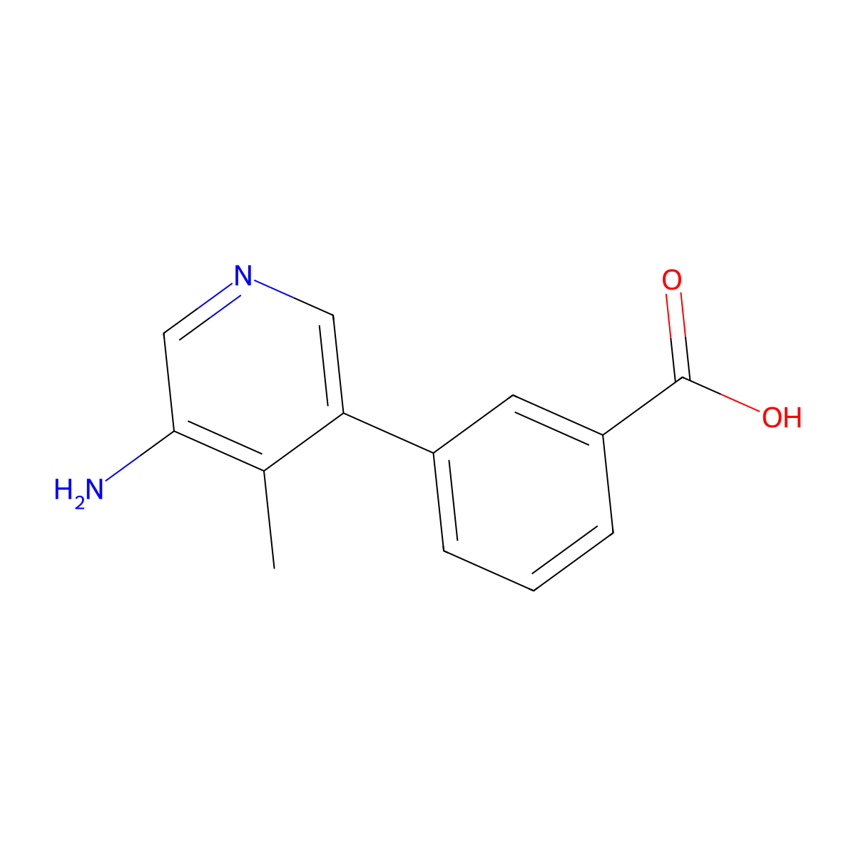 3-(5-Amino-4-methylpyridin-3-yl)benzoic acid molecular structure, CAS 2138033-66-4