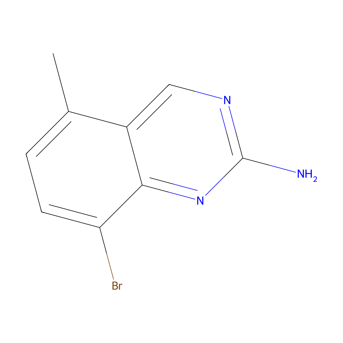 8-Bromo-5-methylquinazolin-2-amine molecular structure, CAS 2138033-69-7