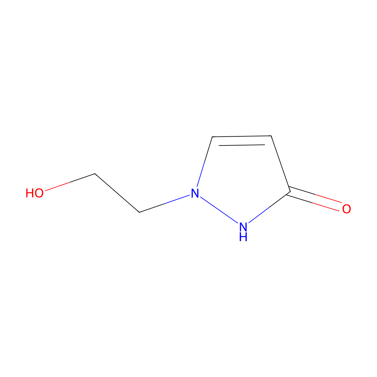 1-(2-hydroxyethyl)-2,3-dihydro-1H-pyrazol-3-one molecular structure, CAS 2138033-74-4