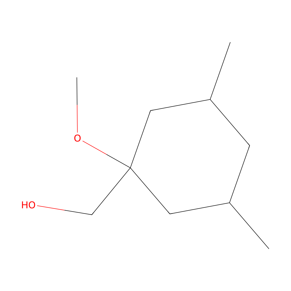 (1-Methoxy-3,5-dimethylcyclohexyl)methanol molecular structure, CAS 2138033-83-5