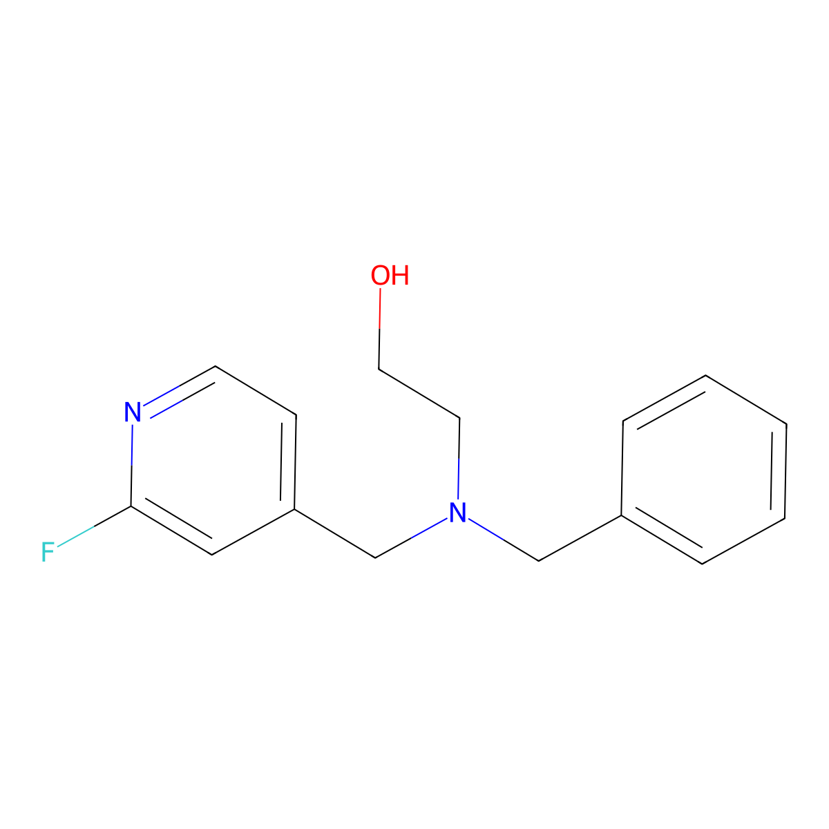2-{Benzyl[(2-fluoropyridin-4-yl)methyl]amino}ethan-1-ol molecular structure, CAS 2138033-87-9