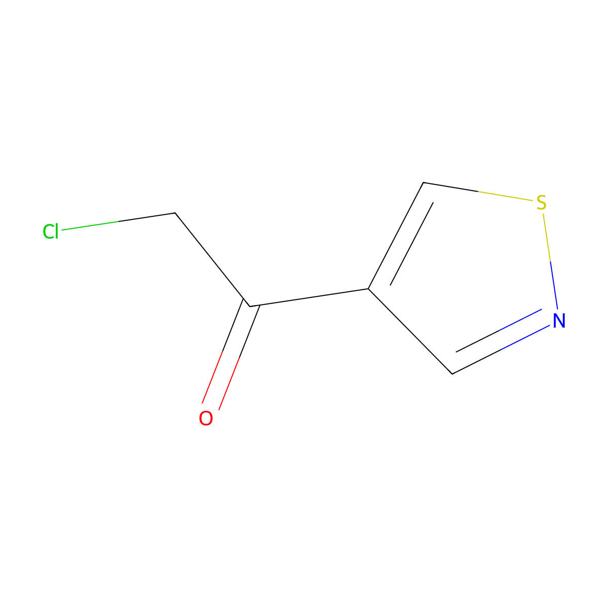 2-Chloro-1-(1,2-thiazol-4-yl)ethan-1-one molecular structure, CAS 2138034-19-0
