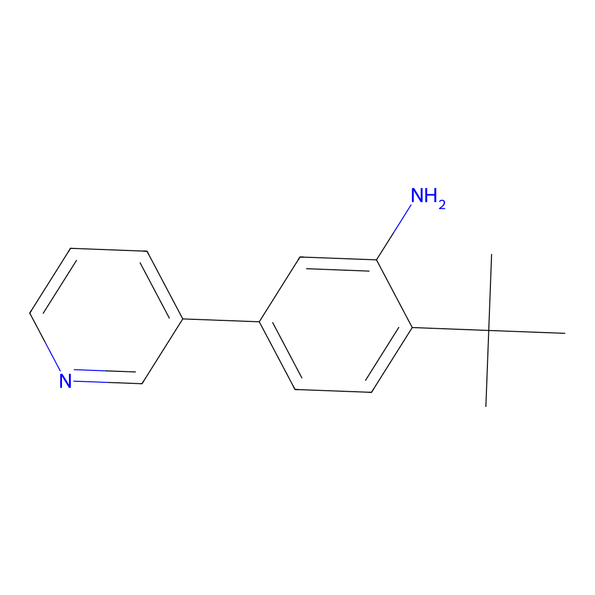 2-Tert-butyl-5-(pyridin-3-yl)aniline molecular structure, CAS 2138034-22-5