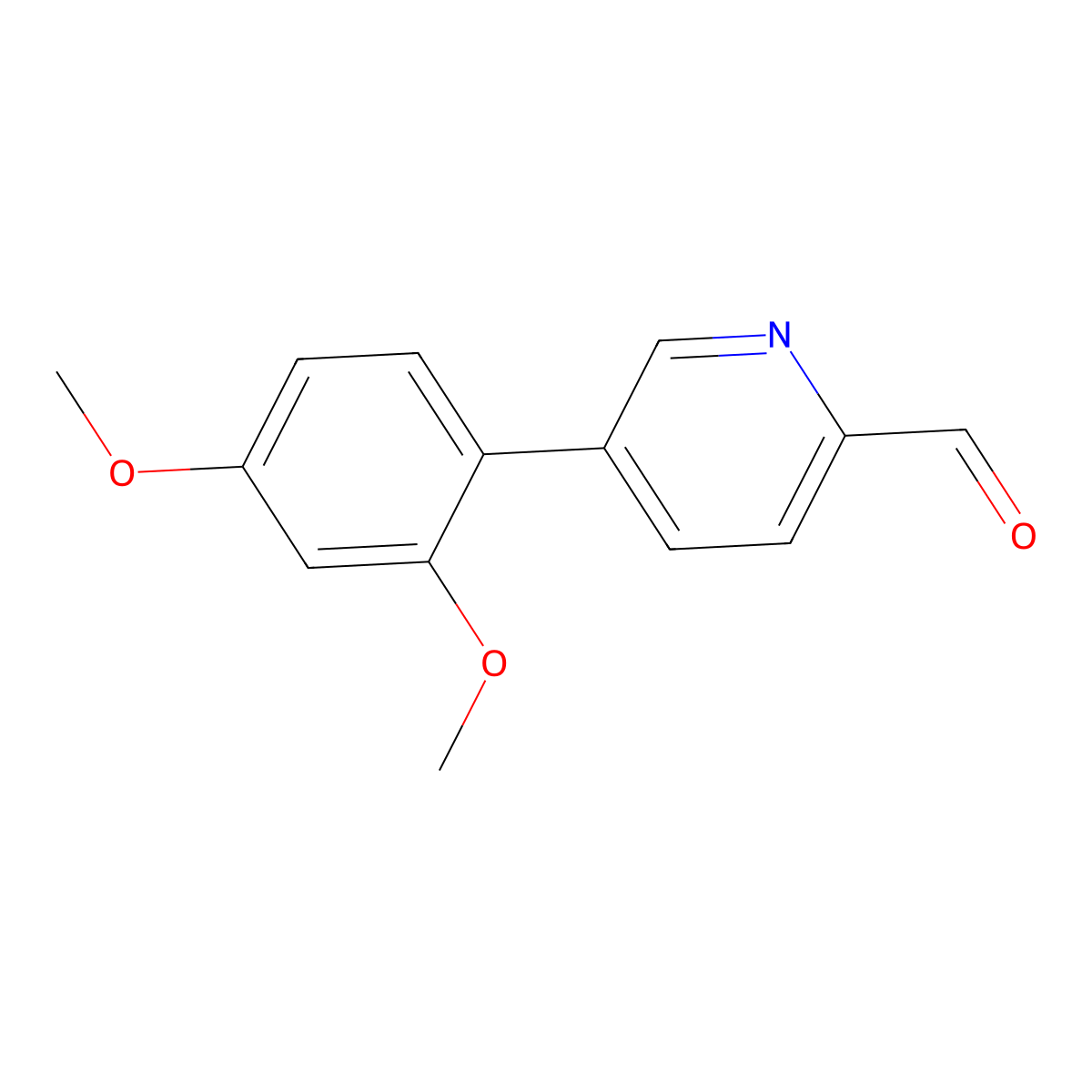 5-(2,4-Dimethoxyphenyl)pyridine-2-carbaldehyde molecular structure, CAS 2138035-39-7