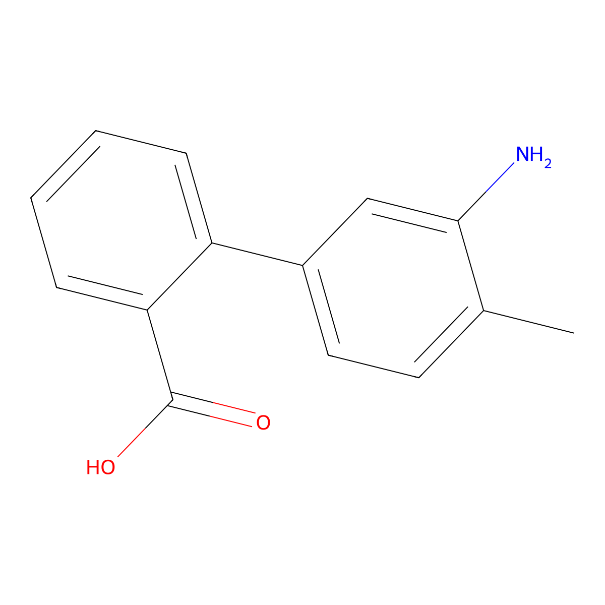 2-(3-Amino-4-methylphenyl)benzoic acid molecular structure, CAS 2138035-46-6