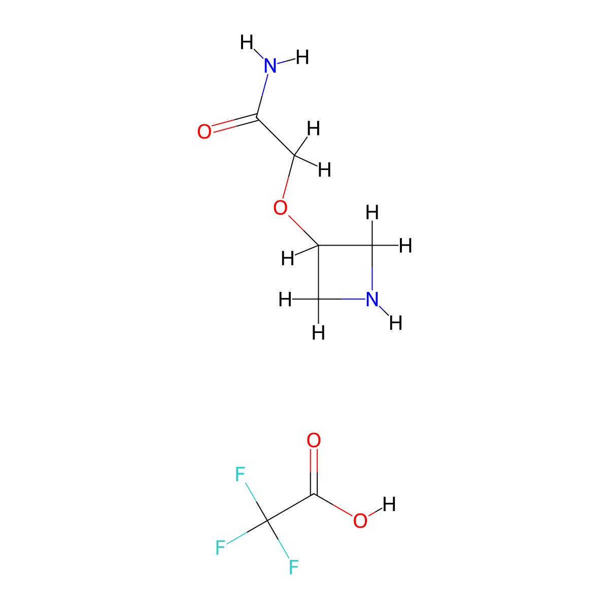 2-(Azetidin-3-yloxy)acetamide; trifluoroacetic acid molecular structure, CAS 2138036-18-5