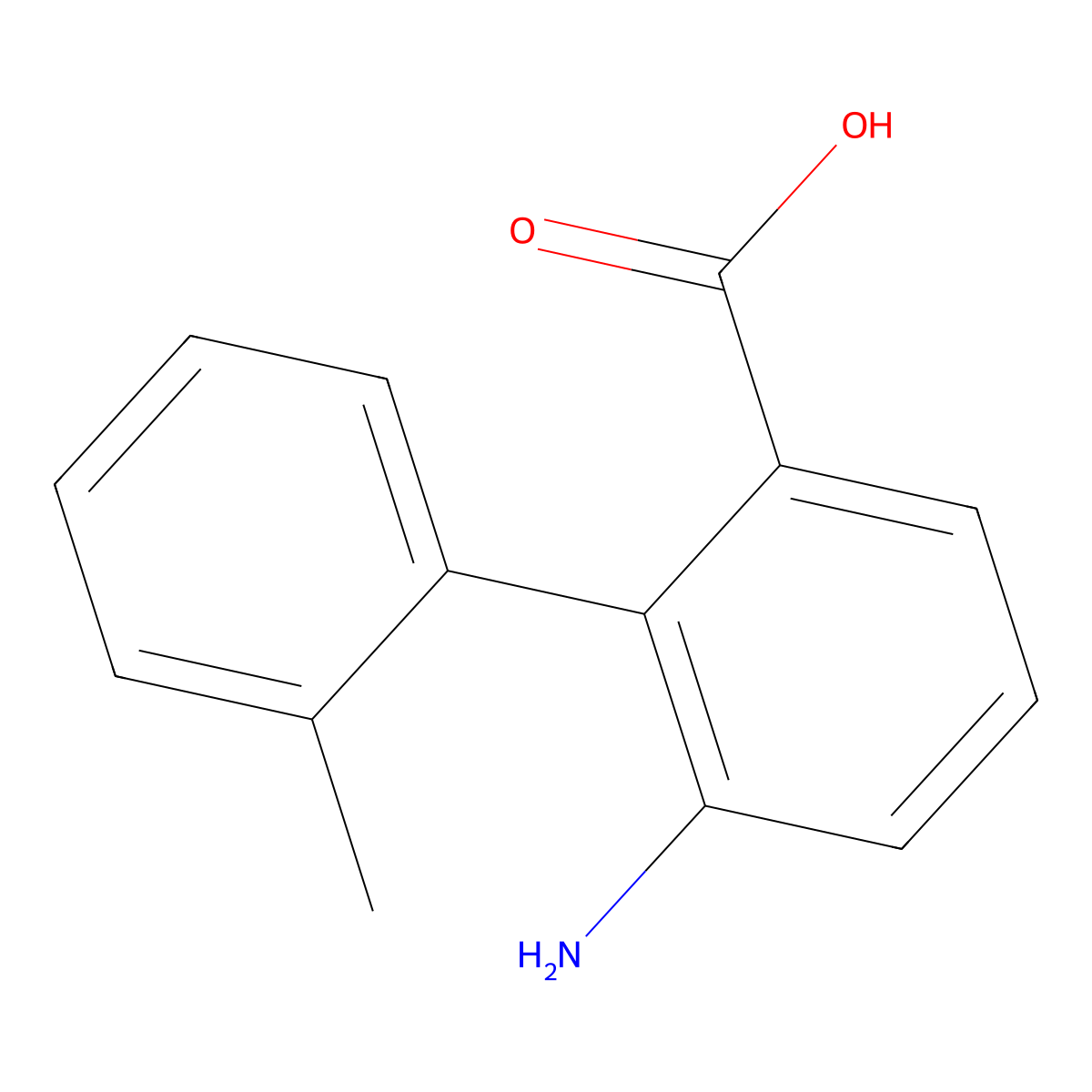 3-Amino-2-(2-methylphenyl)benzoic acid molecular structure, CAS 2138037-74-6
