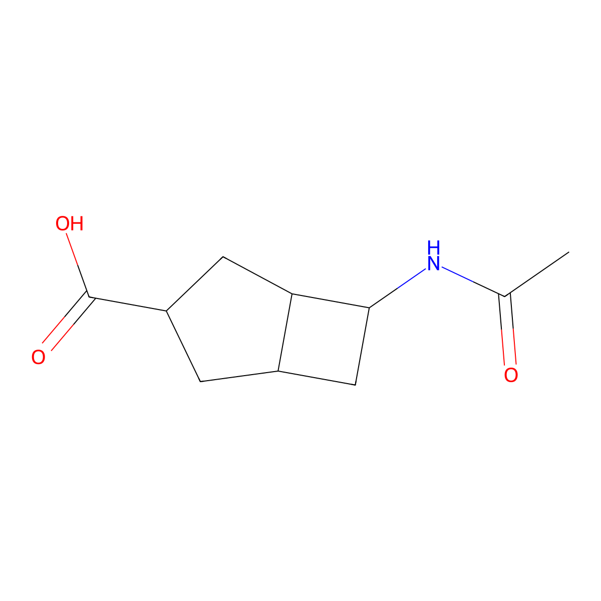 6-Acetamidobicyclo[3.2.0]heptane-3-carboxylic acid molecular structure, CAS 2138039-39-9