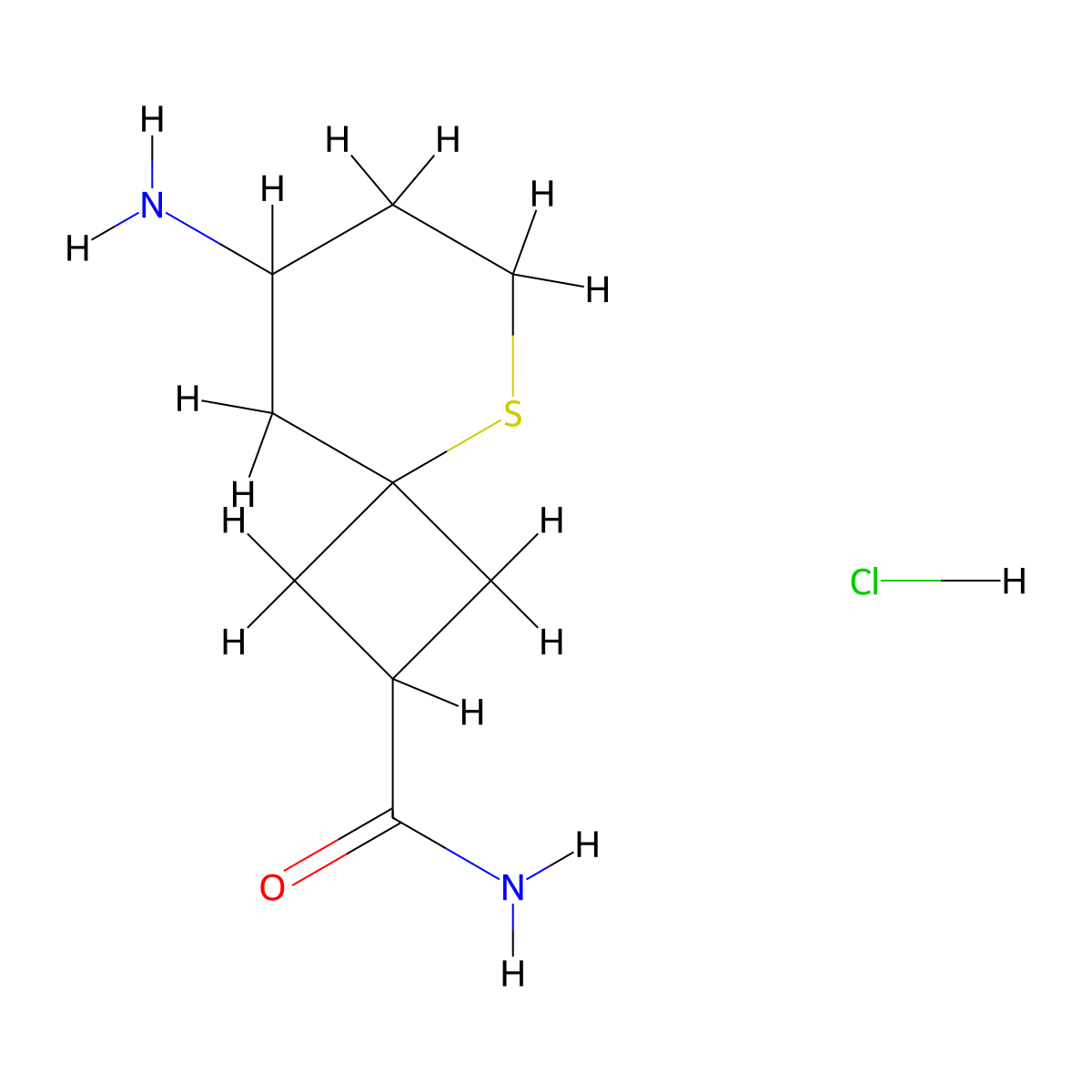 8-Amino-5-thiaspiro[3.5]nonane-2-carboxamide hydrochloride molecular structure, CAS 2138040-08-9