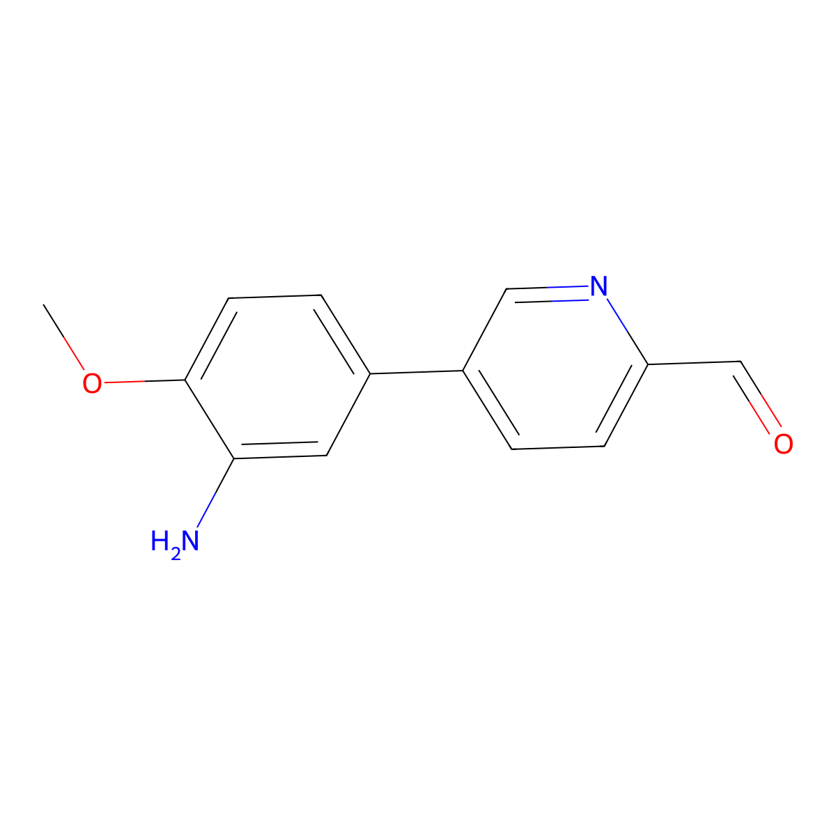 5-(3-Amino-4-methoxyphenyl)pyridine-2-carbaldehyde molecular structure, CAS 2138041-07-1