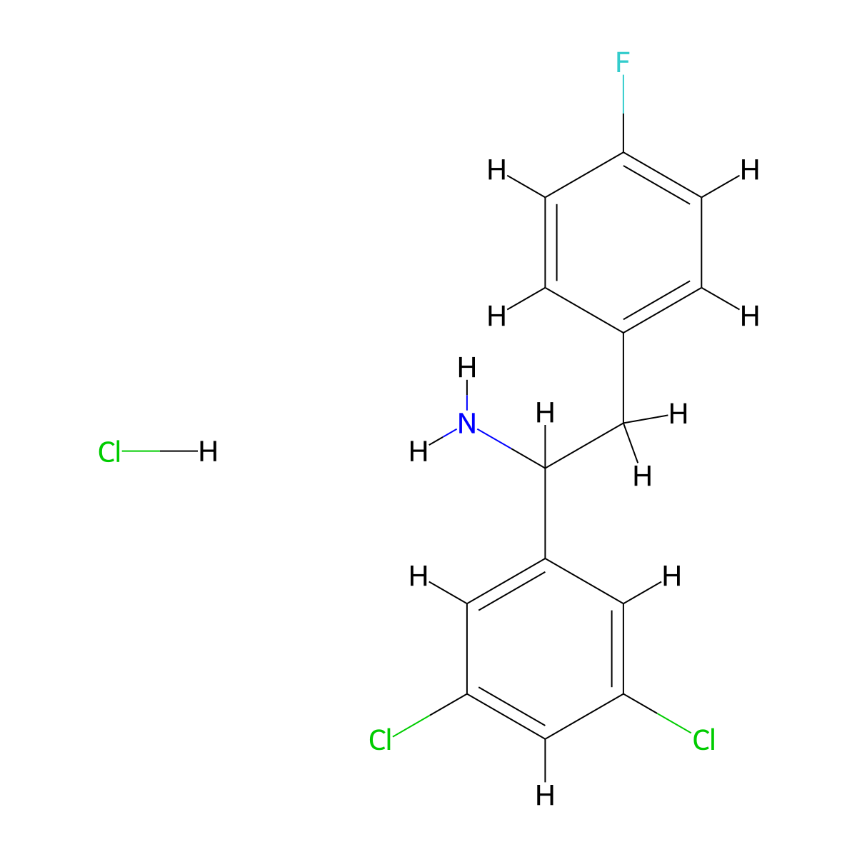 1-(3,5-Dichlorophenyl)-2-(4-fluorophenyl)ethan-1-amine hydrochloride molecular structure, CAS 2138041-91-3