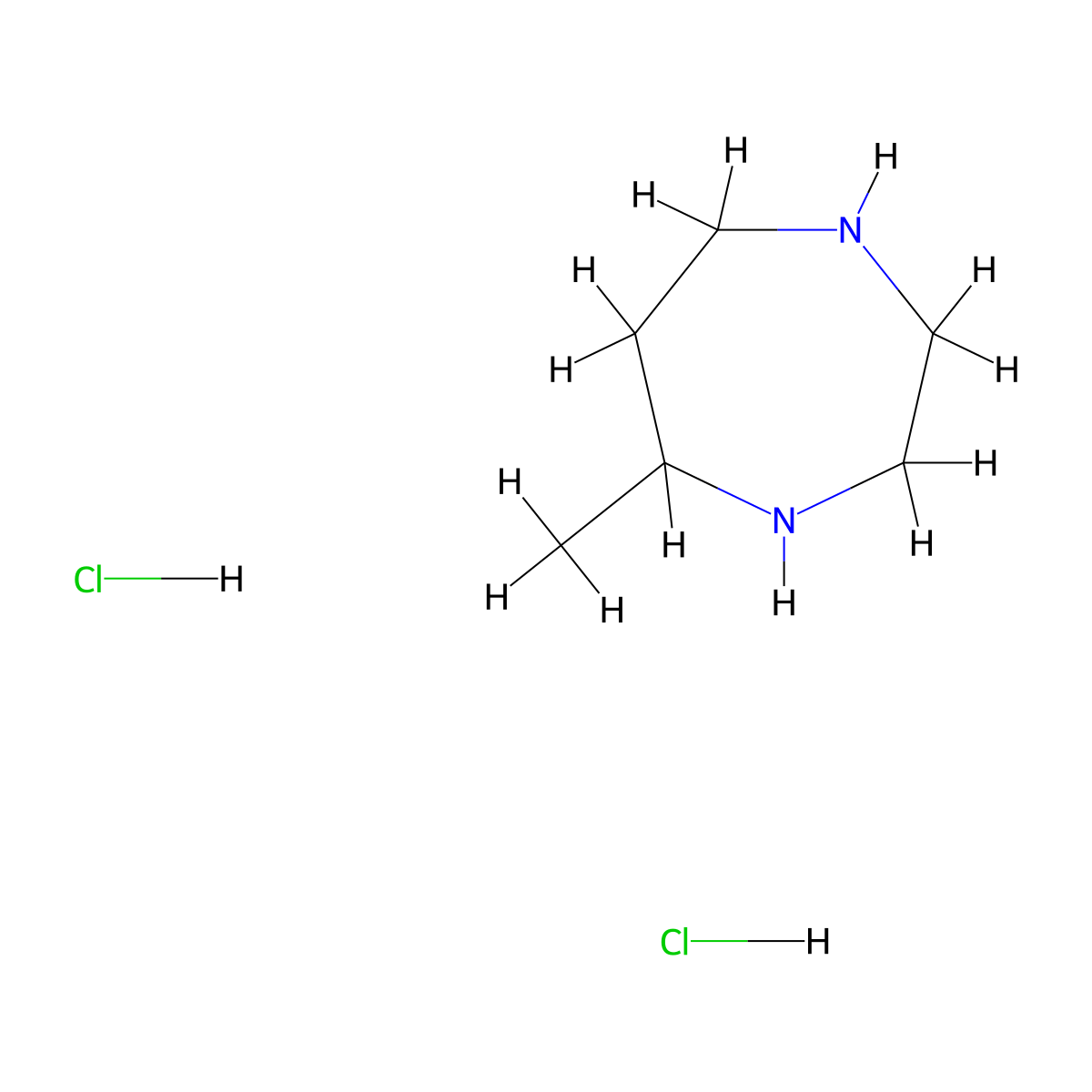 5-Methyl-1,4-diazepane dihydrochloride molecular structure, CAS 2138042-41-6