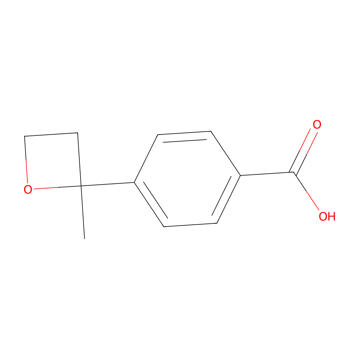 4-(2-Methyloxetan-2-yl)benzoic acid molecular structure, CAS 2138042-44-9
