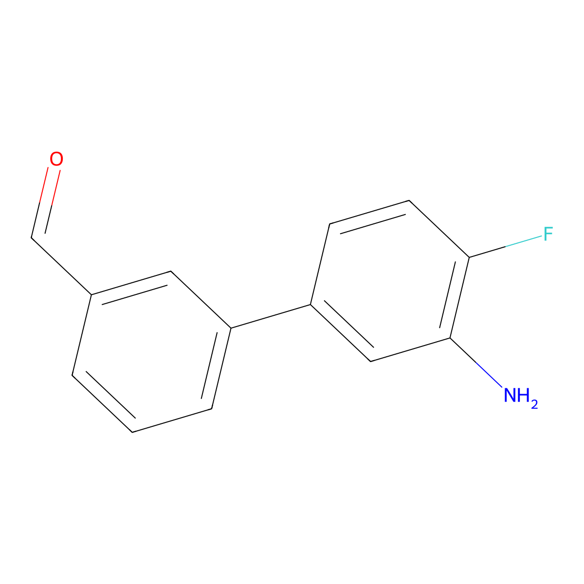 3-(3-Amino-4-fluorophenyl)benzaldehyde molecular structure, CAS 2138042-56-3