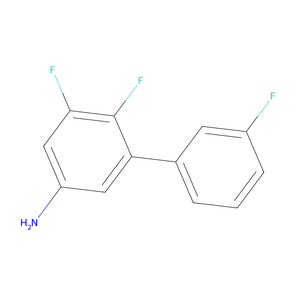 3,4-Difluoro-5-(3-fluorophenyl)aniline molecular structure, CAS 2138043-04-4