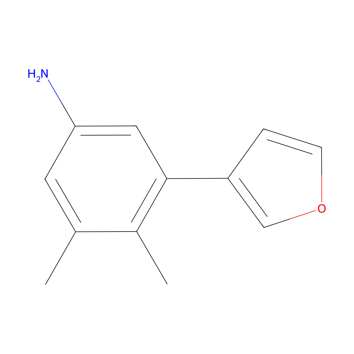 3-(Furan-3-yl)-4,5-dimethylaniline molecular structure, CAS 2138043-08-8
