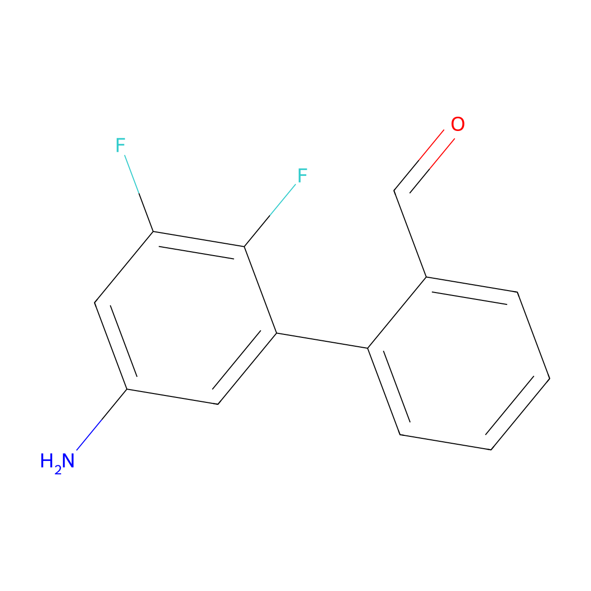 2-(5-Amino-2,3-difluorophenyl)benzaldehyde molecular structure, CAS 2138043-10-2