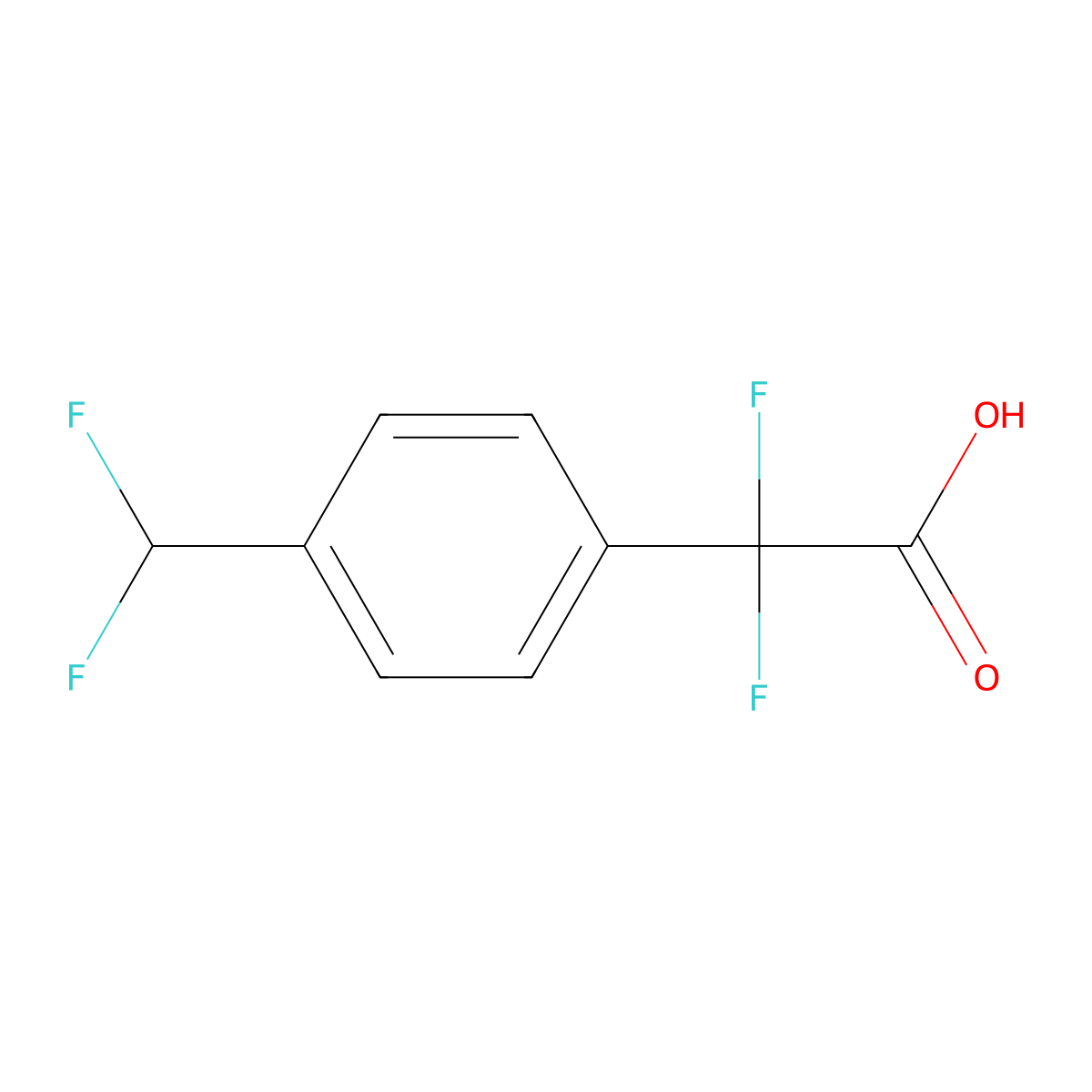 2-[4-(Difluoromethyl)phenyl]-2,2-difluoroacetic acid molecular structure, CAS 2138043-77-1