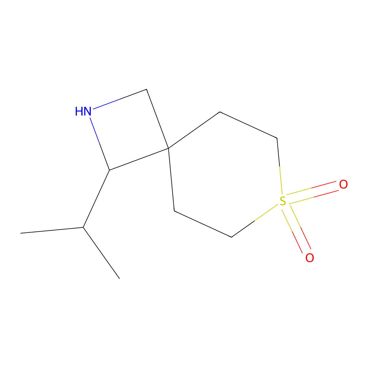 1-(Propan-2-yl)-7lambda6-thia-2-azaspiro[3.5]nonane-7,7-dione molecular structure, CAS 2138044-34-3