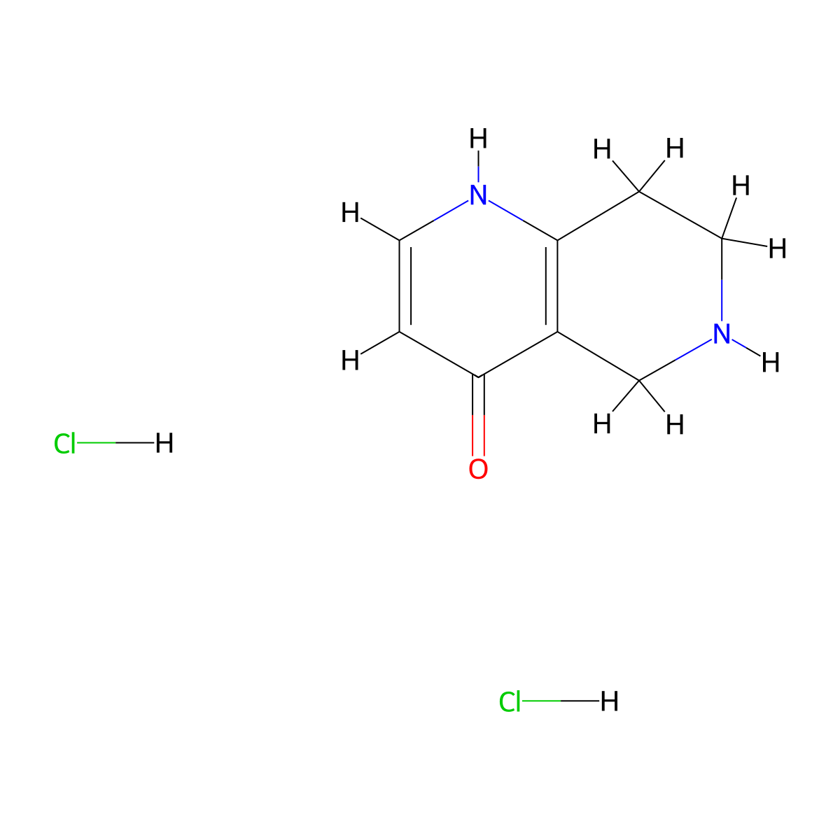 5,6,7,8-Tetrahydro-1,6-naphthyridin-4-ol dihydrochloride molecular structure, CAS 2138045-41-5