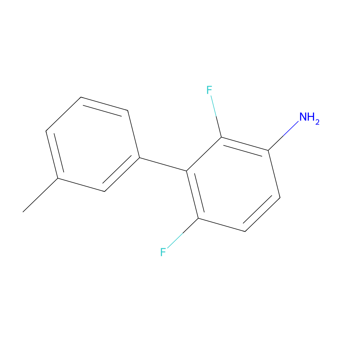 2,4-Difluoro-3-(3-methylphenyl)aniline molecular structure, CAS 2138045-45-9