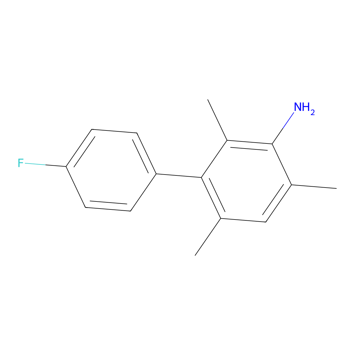 3-(4-Fluorophenyl)-2,4,6-trimethylaniline molecular structure, CAS 2138045-49-3