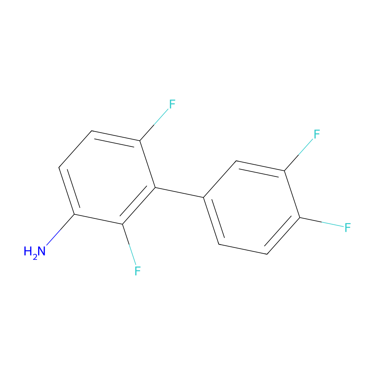 3-(3,4-Difluorophenyl)-2,4-difluoroaniline molecular structure, CAS 2138045-51-7