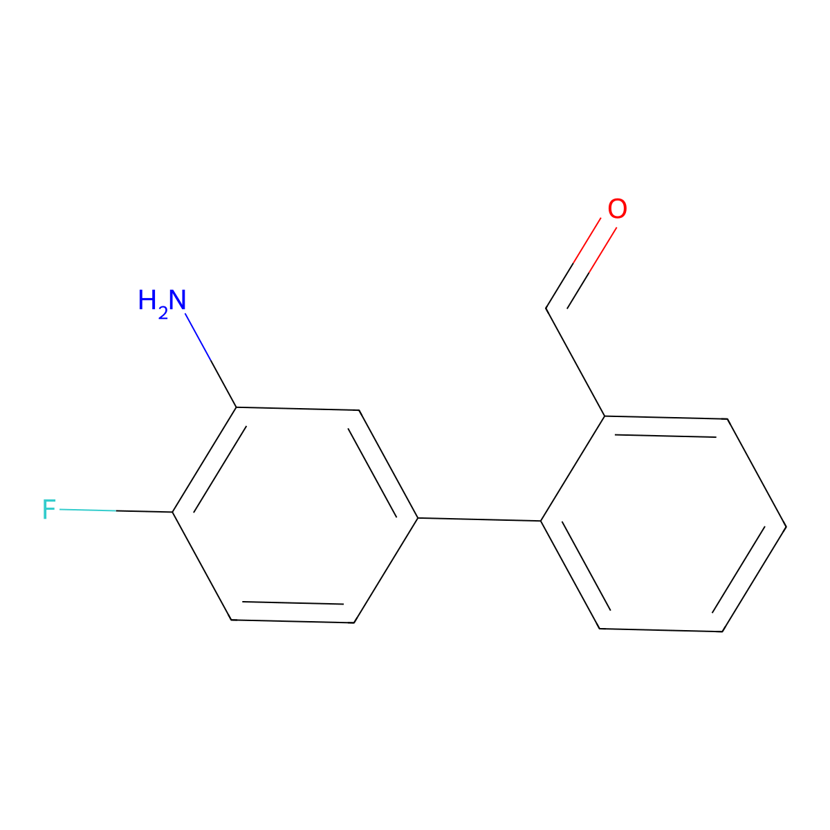 2-(3-Amino-4-fluorophenyl)benzaldehyde molecular structure, CAS 2138047-56-8