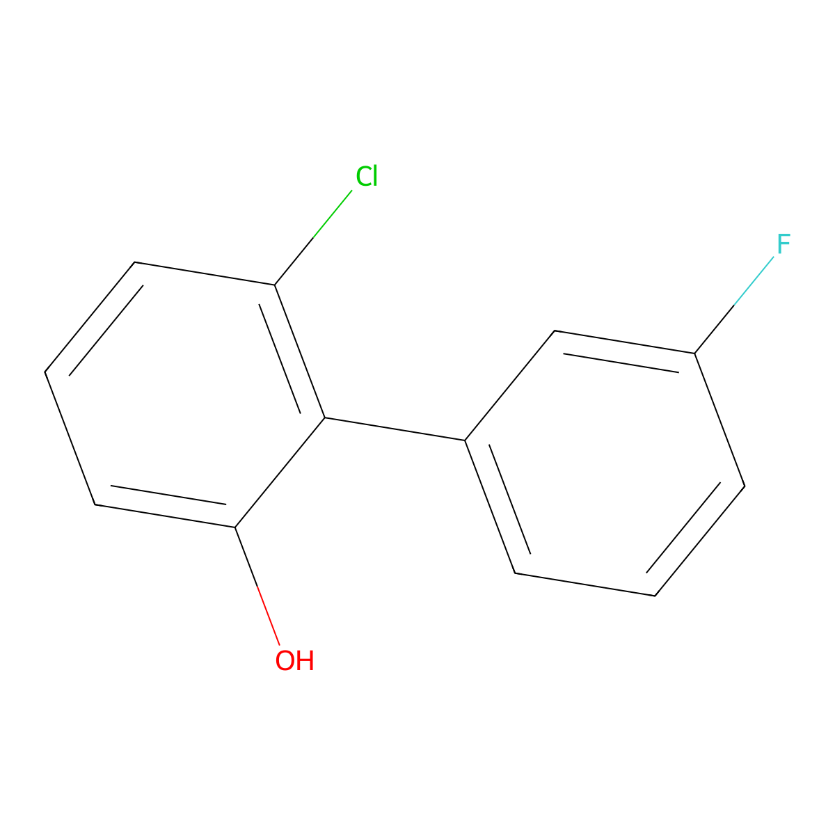 3-Chloro-2-(3-fluorophenyl)phenol molecular structure, CAS 2138051-18-8