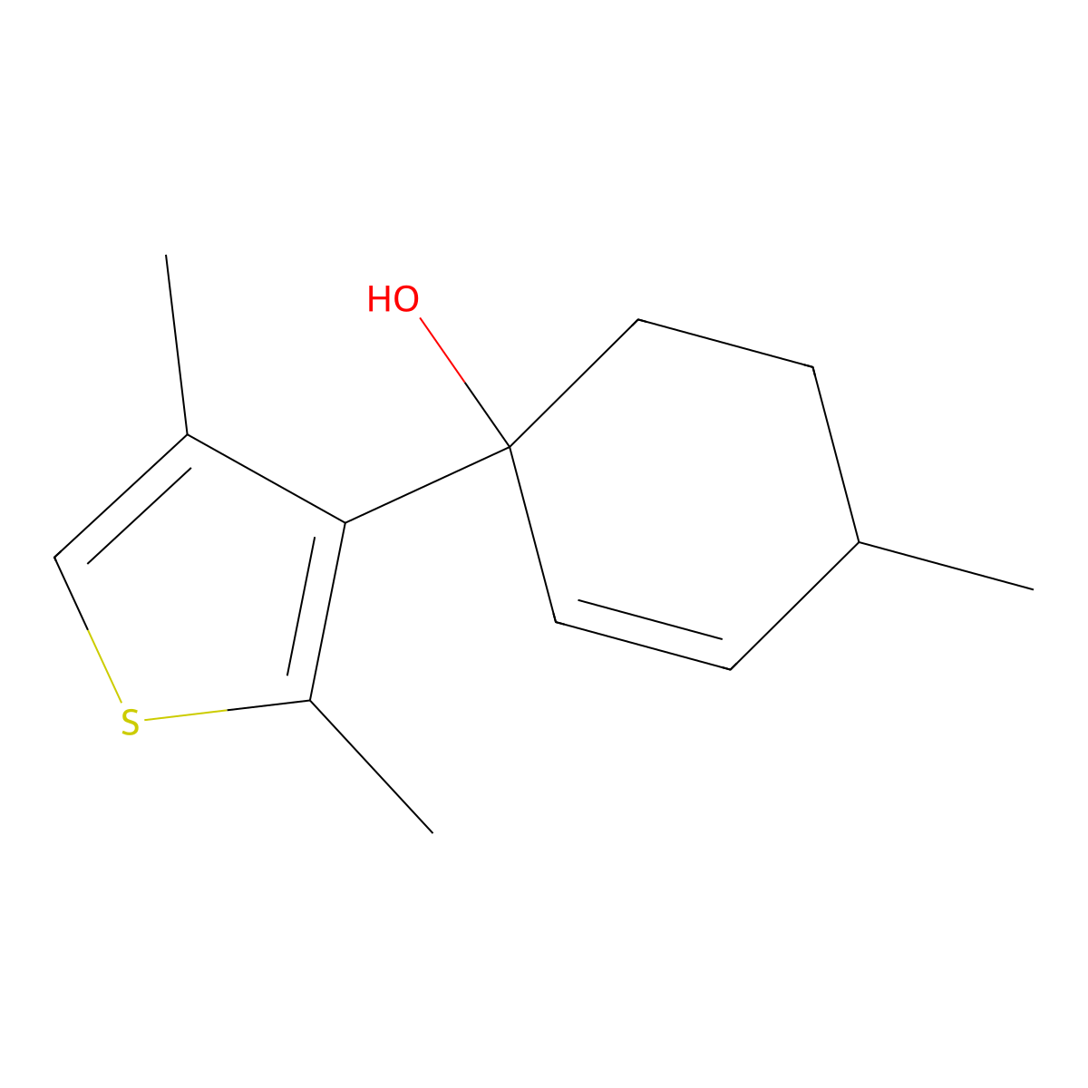 1-(2,4-Dimethylthiophen-3-yl)-4-methylcyclohex-2-en-1-ol molecular structure, CAS 2138051-34-8