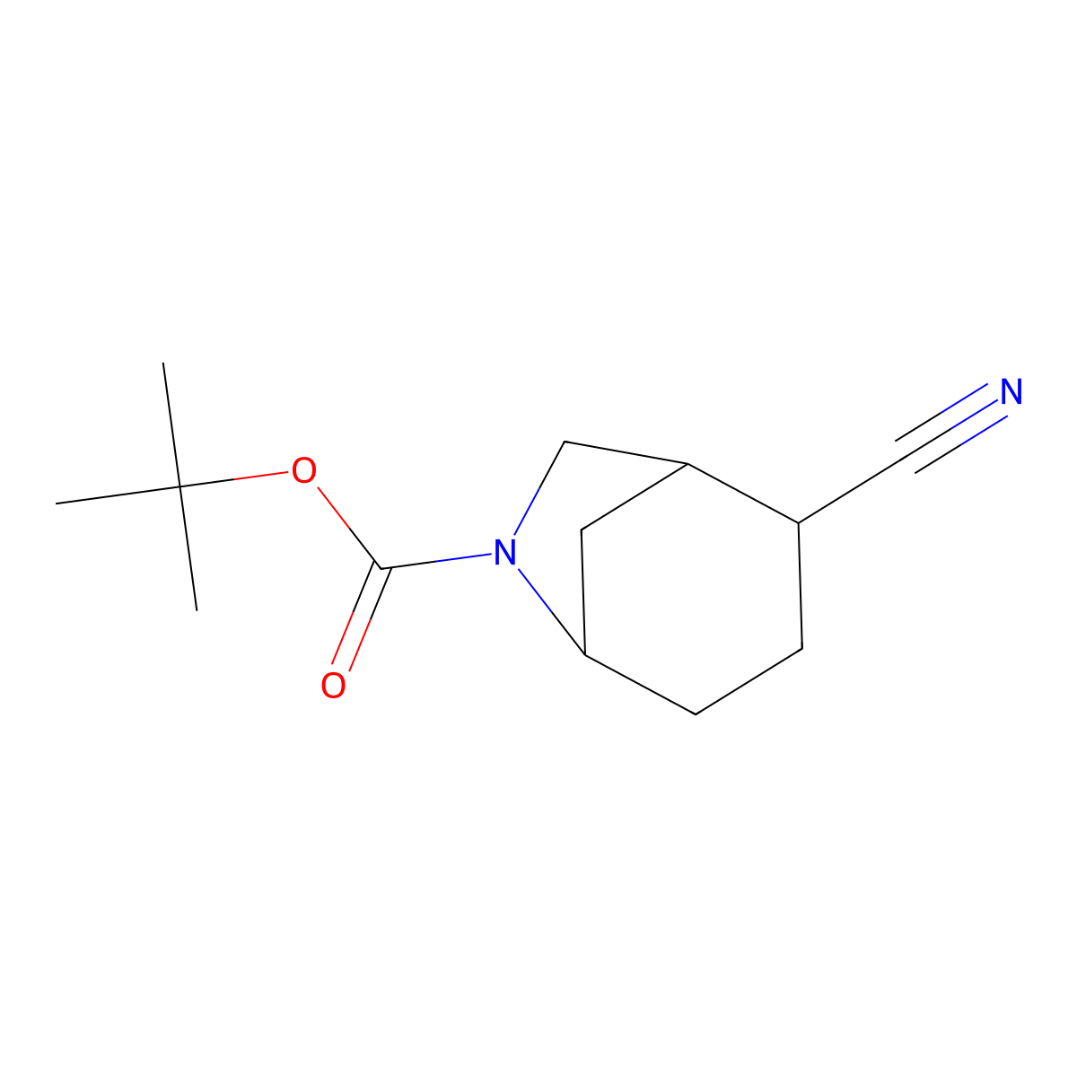 tert-Butyl 2-cyano-6-azabicyclo[3.2.1]octane-6-carboxylate molecular structure, CAS 2138051-99-5